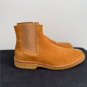 APC Tan Suede Chelsea Boots